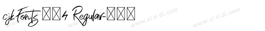 cjkFonts 手寫4 Regular字体转换